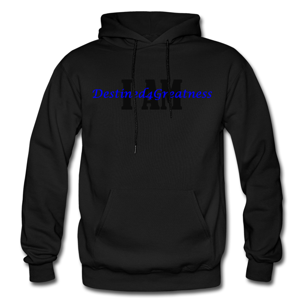 Royal Blue I AM Adult Hoodie - black