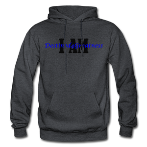 Royal Blue I AM Adult Hoodie - charcoal grey