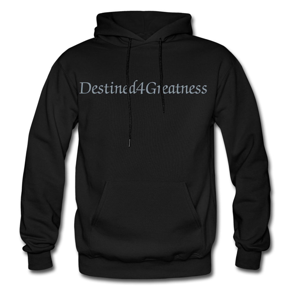 Metallic Sliver D4G Adult Hoodie - black