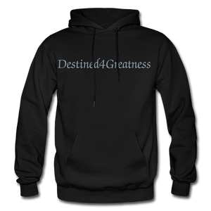 Metallic Sliver D4G Adult Hoodie - black