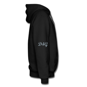 Metallic Sliver D4G Adult Hoodie - black