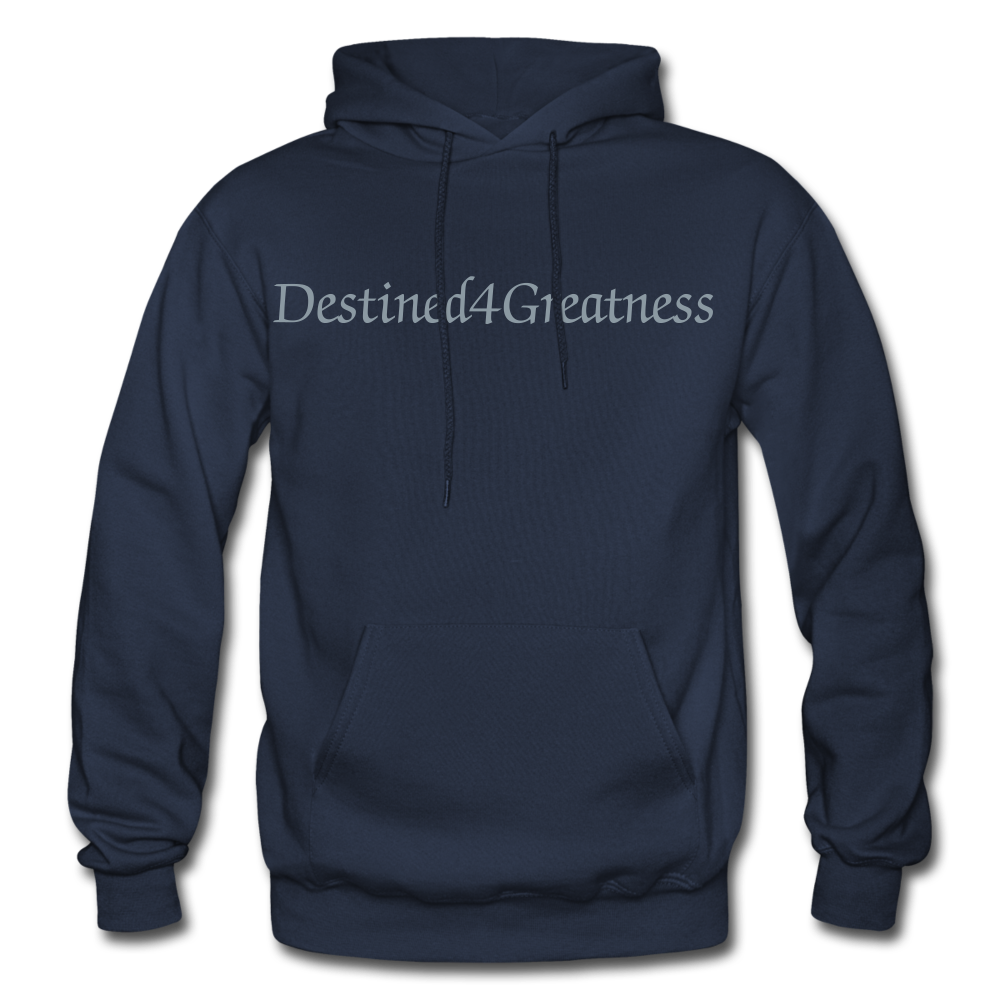 Metallic Sliver D4G Adult Hoodie - navy