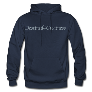 Metallic Sliver D4G Adult Hoodie - navy