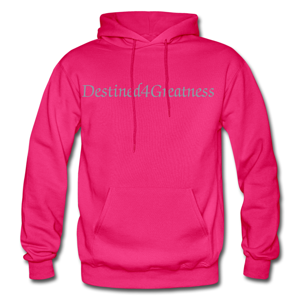 Metallic Sliver D4G Adult Hoodie - fuchsia