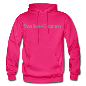 Metallic Sliver D4G Adult Hoodie - fuchsia