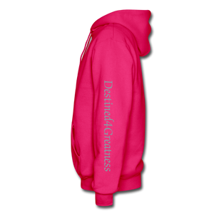 Metallic Sliver D4G Adult Hoodie - fuchsia