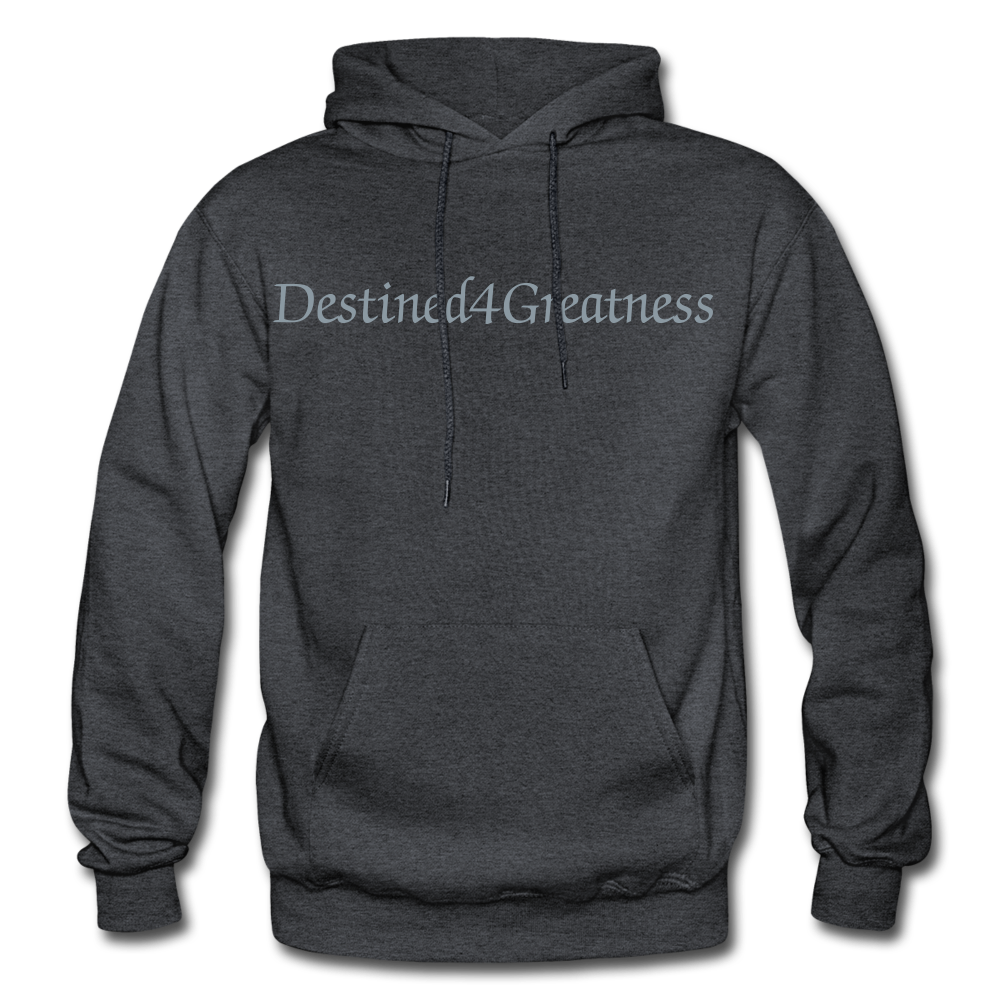 Metallic Sliver D4G Adult Hoodie - charcoal grey