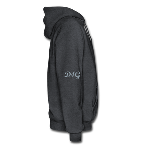 Metallic Sliver D4G Adult Hoodie - charcoal grey