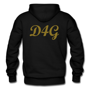 Metallic Gold D4G Adult Hoodie - black