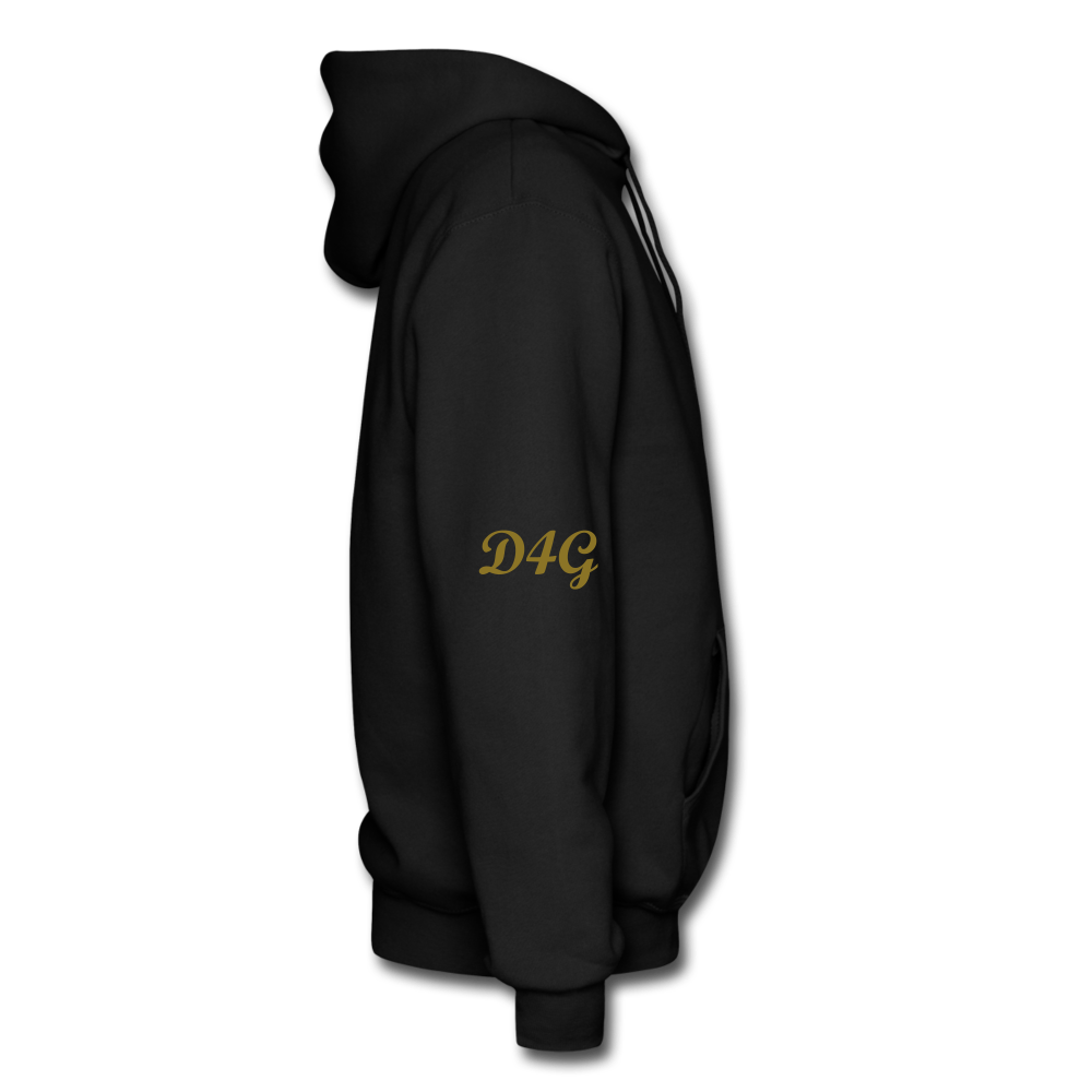 Metallic Gold D4G Adult Hoodie - black