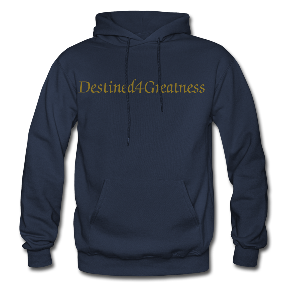 Metallic Gold D4G Adult Hoodie - navy