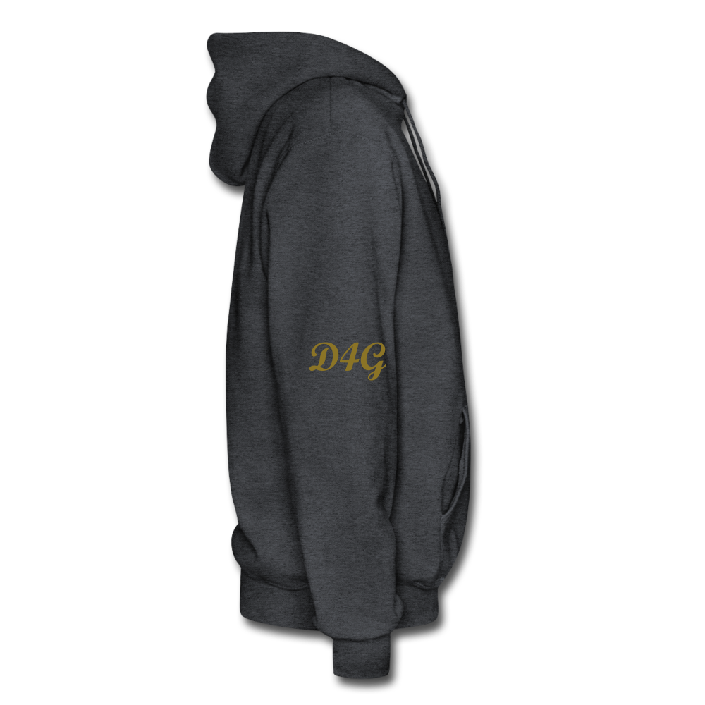 Metallic Gold D4G Adult Hoodie - charcoal grey