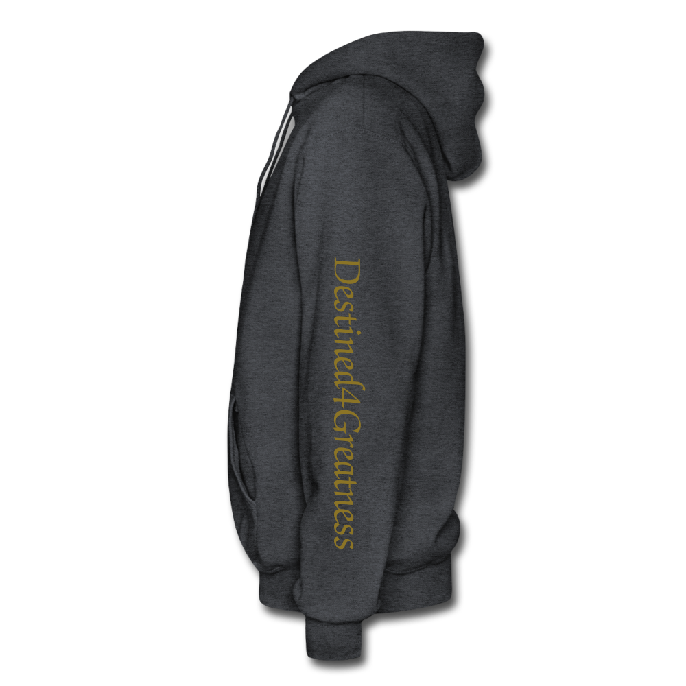 Metallic Gold D4G Adult Hoodie - charcoal grey