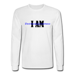 Royal Blue I AM Long Sleeve T-Shirt - white