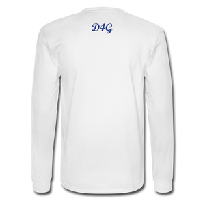 Royal Blue I AM Long Sleeve T-Shirt - white