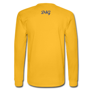 Royal Blue I AM Long Sleeve T-Shirt - gold