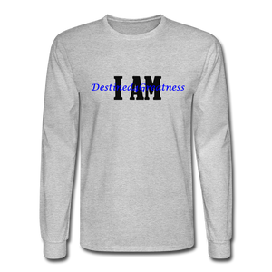 Royal Blue I AM Long Sleeve T-Shirt - heather gray