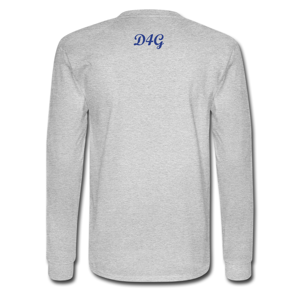 Royal Blue I AM Long Sleeve T-Shirt - heather gray