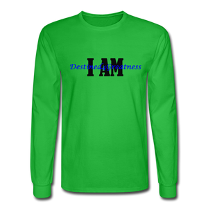 Royal Blue I AM Long Sleeve T-Shirt - bright green