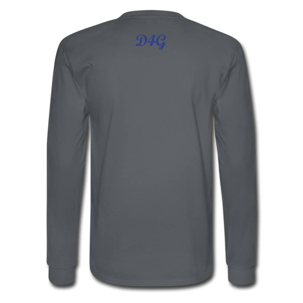 Royal Blue I AM Long Sleeve T-Shirt - charcoal