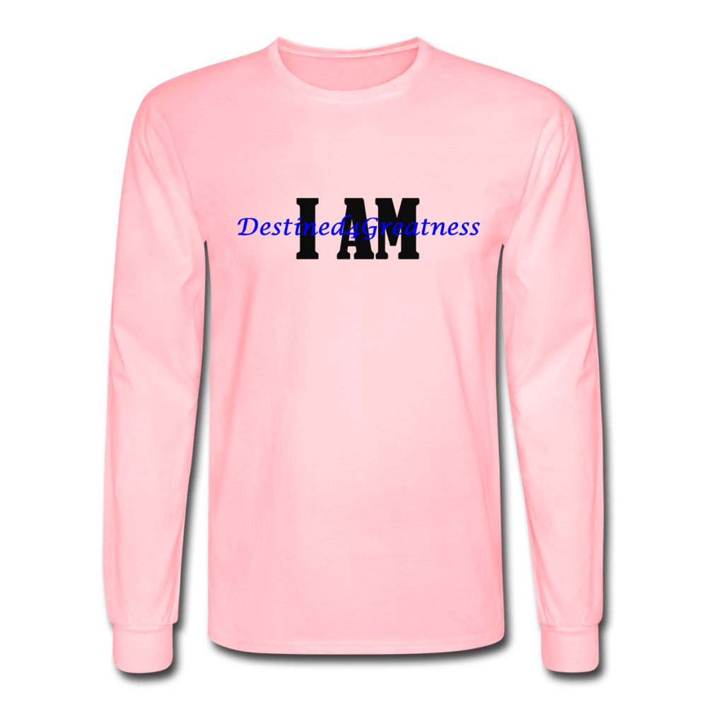 Royal Blue I AM Long Sleeve T-Shirt - pink