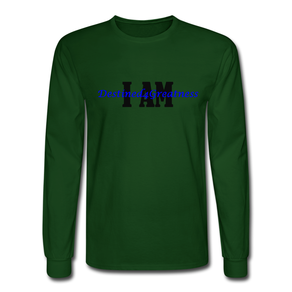 Royal Blue I AM Long Sleeve T-Shirt - forest green