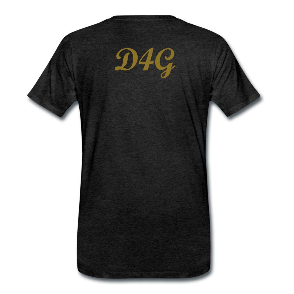 Men's Metallic Gold D4G T-Shirt - charcoal grey