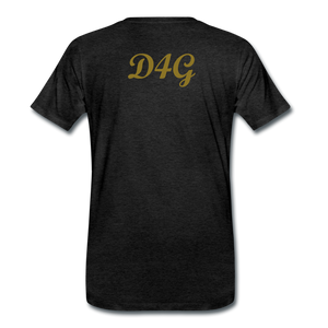 Men's Metallic Gold D4G T-Shirt - charcoal grey