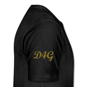 Men's Metallic Gold D4G T-Shirt - charcoal grey