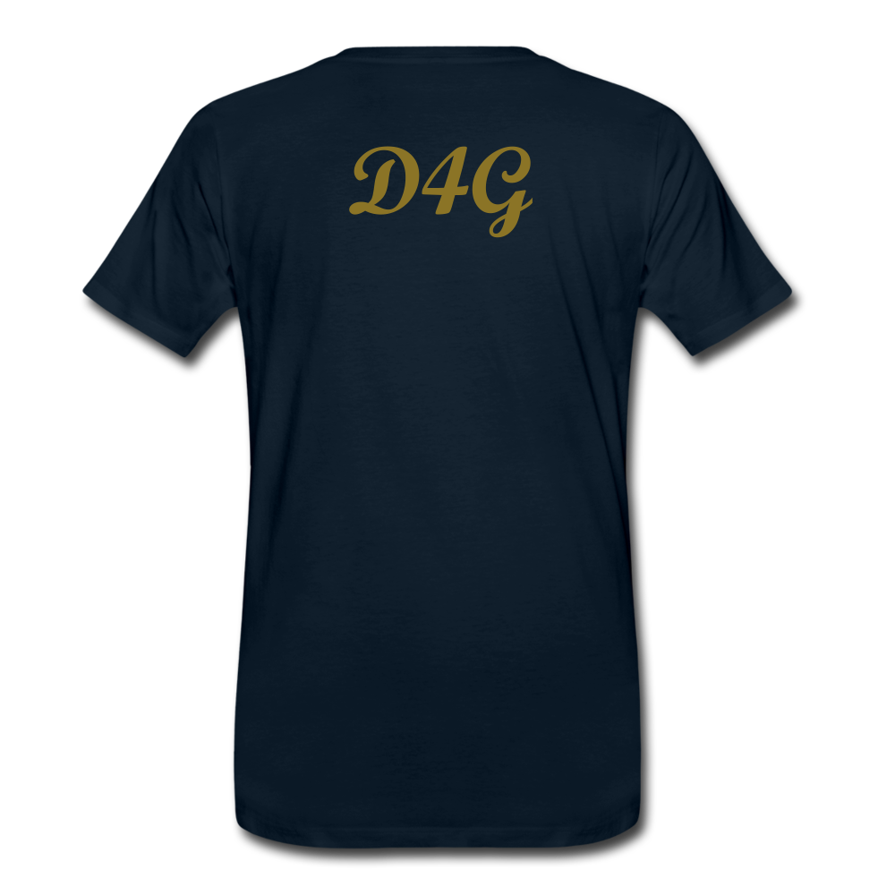 Men's Metallic Gold D4G T-Shirt - deep navy