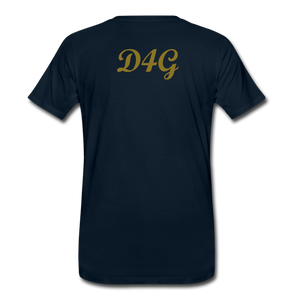 Men's Metallic Gold D4G T-Shirt - deep navy