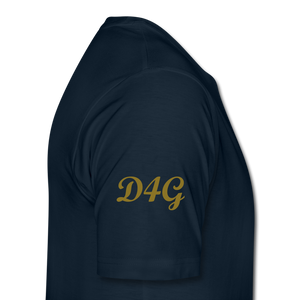 Men's Metallic Gold D4G T-Shirt - deep navy