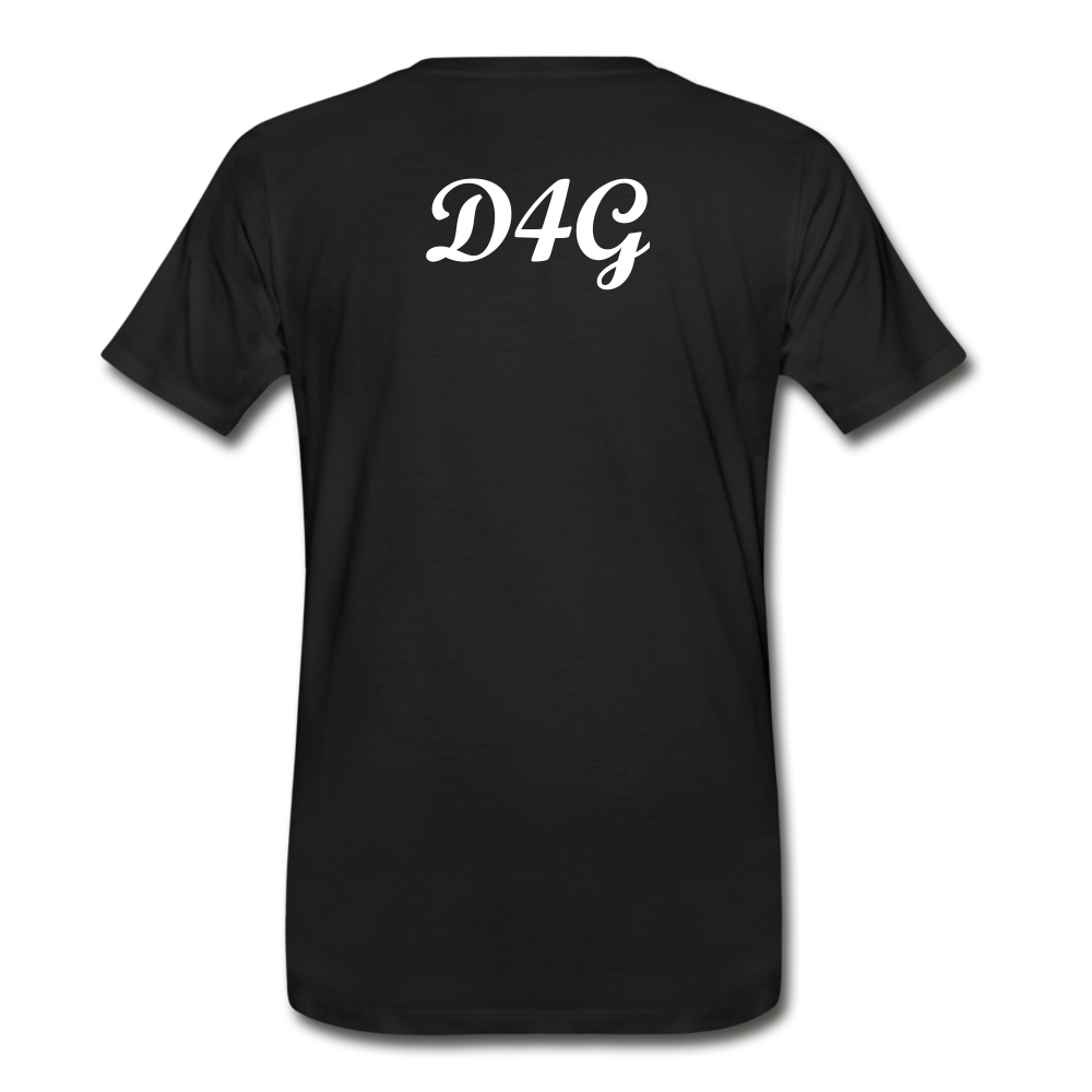 Men's White Greatness D4G T-Shirt - black