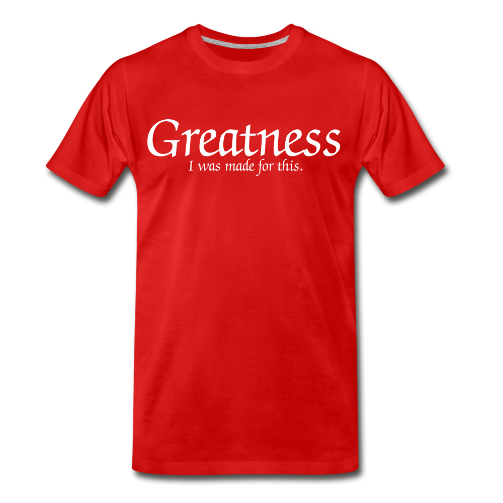 Men's White Greatness D4G T-Shirt - red