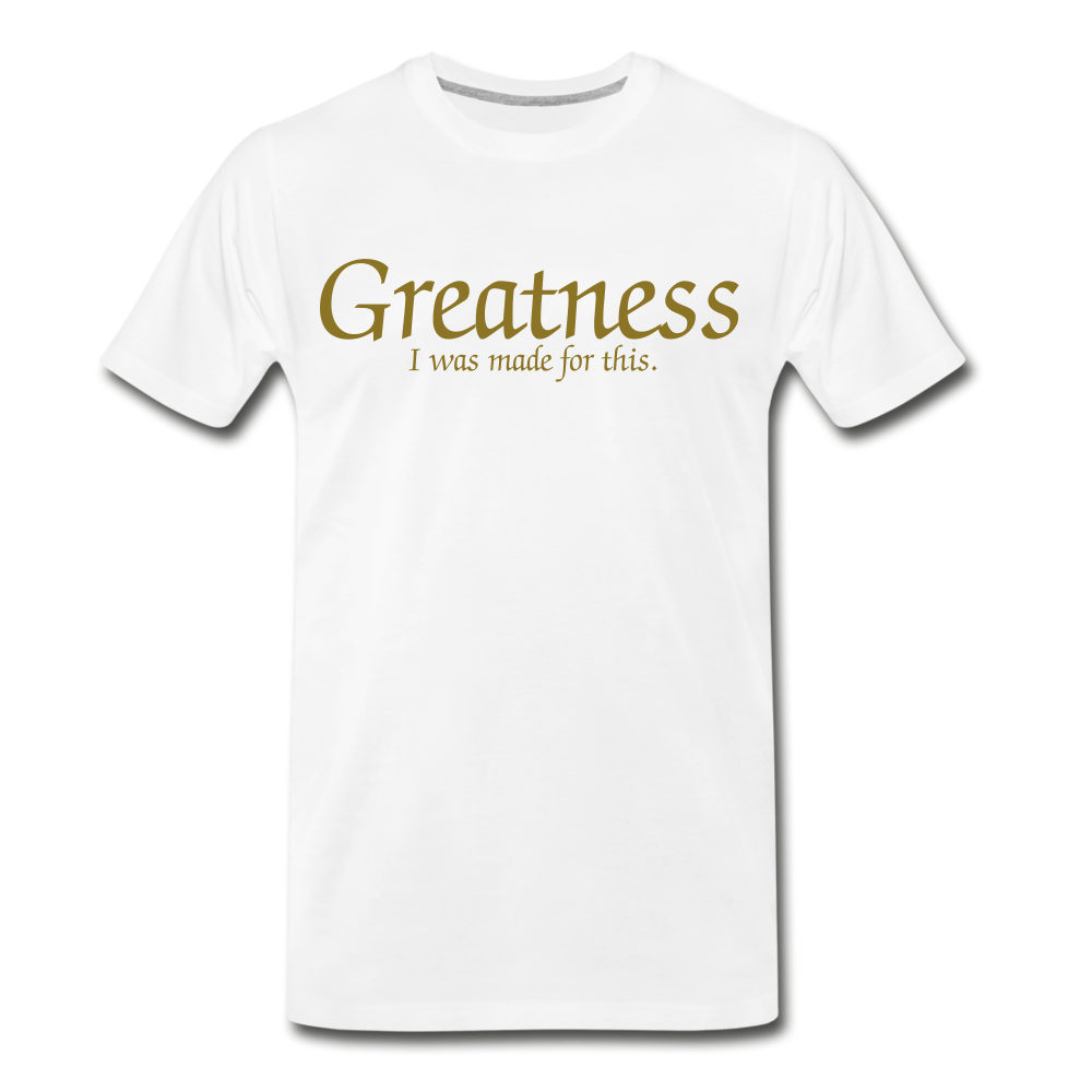 Men's Gold Greatness D4G T-Shirt - white