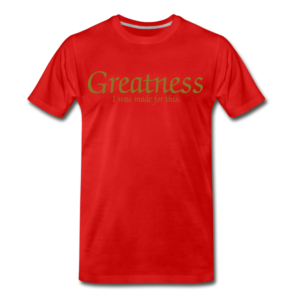 Men's Gold Greatness D4G T-Shirt - red