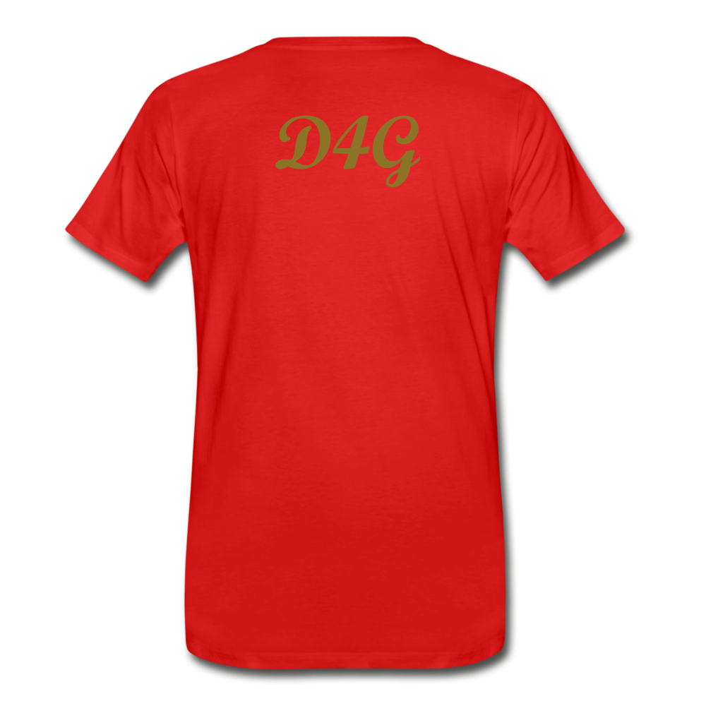 Men's Gold Greatness D4G T-Shirt - red