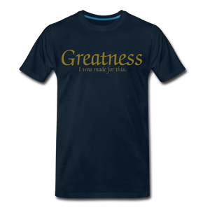 Men's Gold Greatness D4G T-Shirt - deep navy