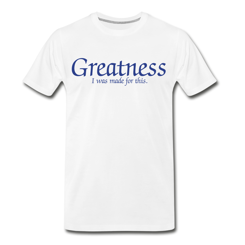 Men's Royal Blue Greatness D4G T-Shirt - white