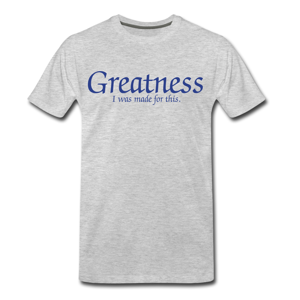 Men's Royal Blue Greatness D4G T-Shirt - heather gray