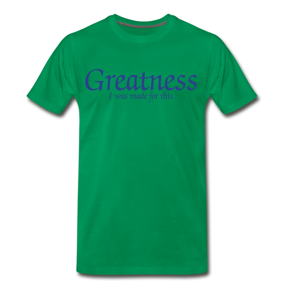 Men's Royal Blue Greatness D4G T-Shirt - kelly green