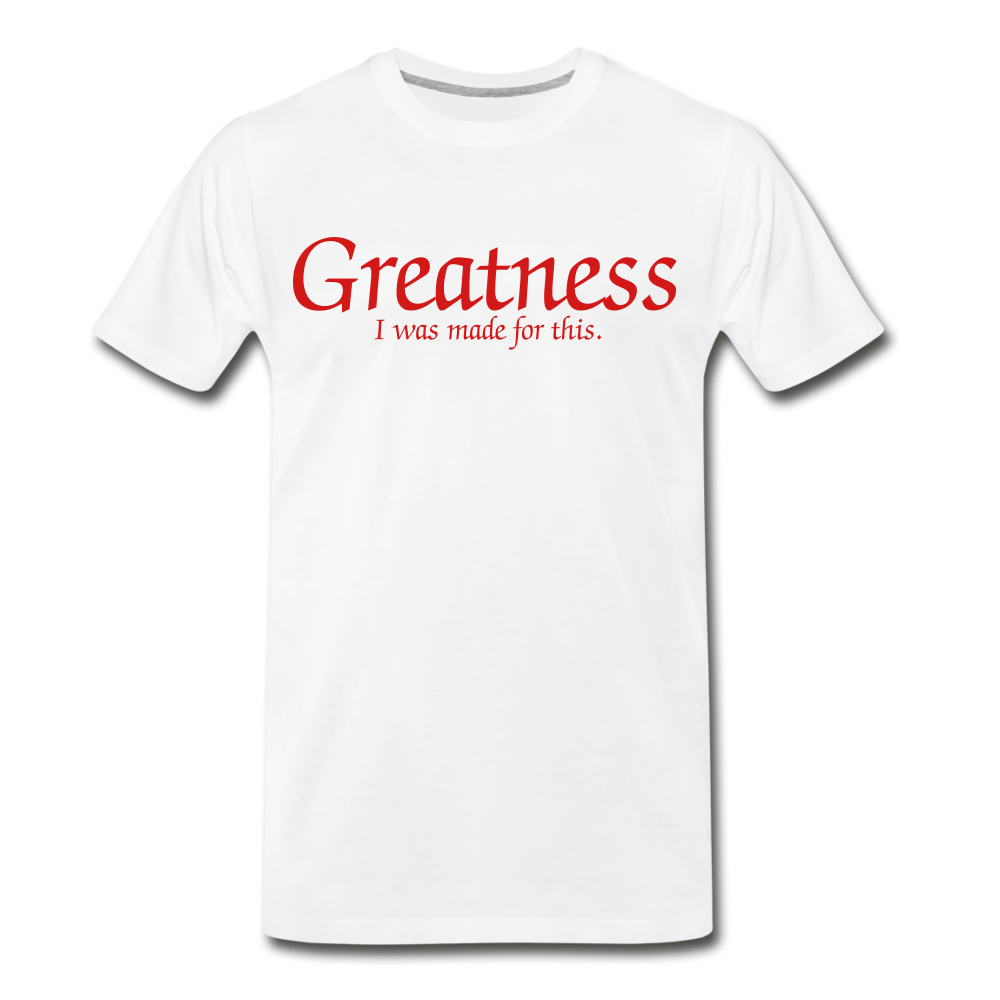 Men's Red Greatness D4G T-Shirt - white