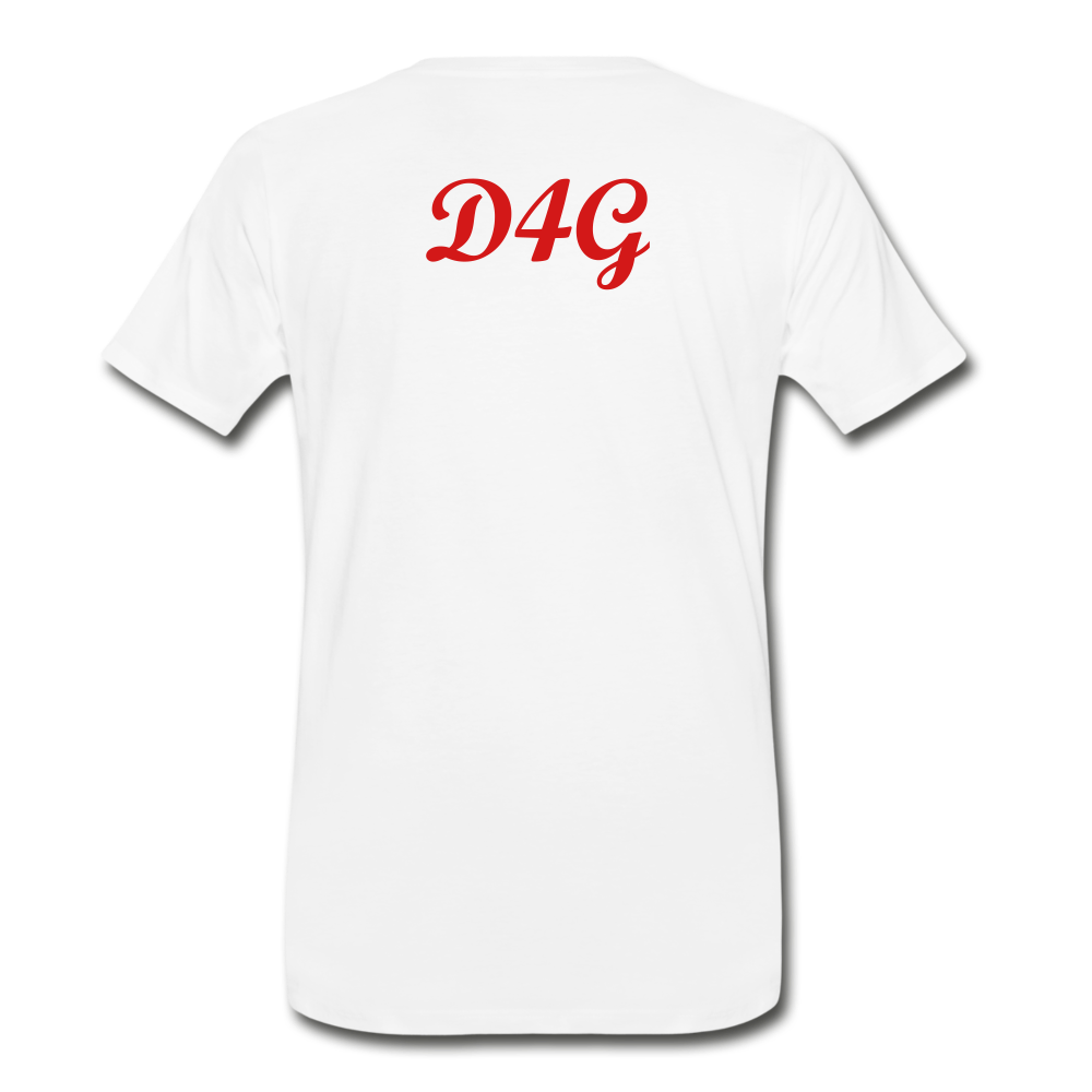 Men's Red Greatness D4G T-Shirt - white