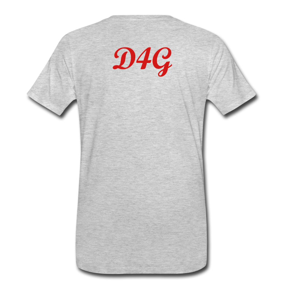 Men's Red Greatness D4G T-Shirt - heather gray