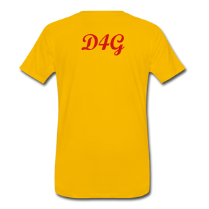 Men's Red Greatness D4G T-Shirt - sun yellow