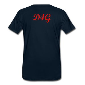 Men's Red Greatness D4G T-Shirt - deep navy