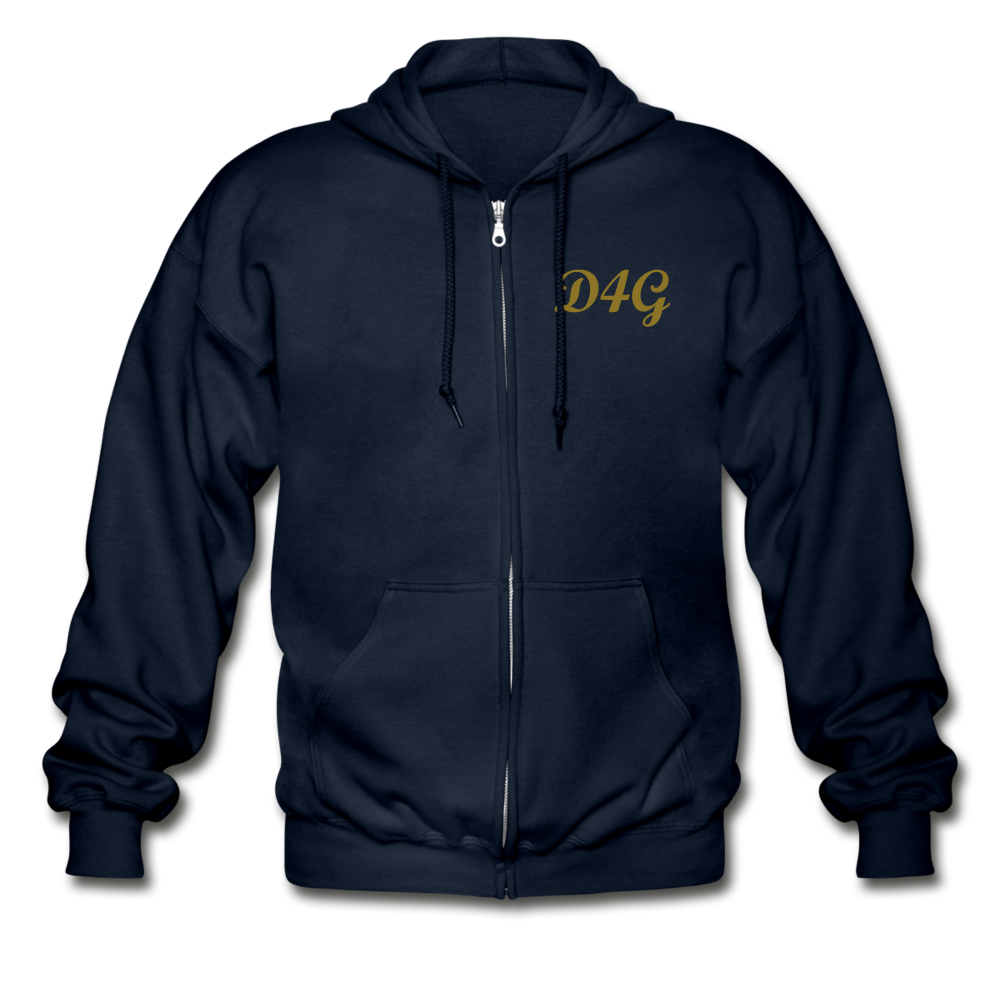 GOLD IAM D4G Zip Hoodie - navy