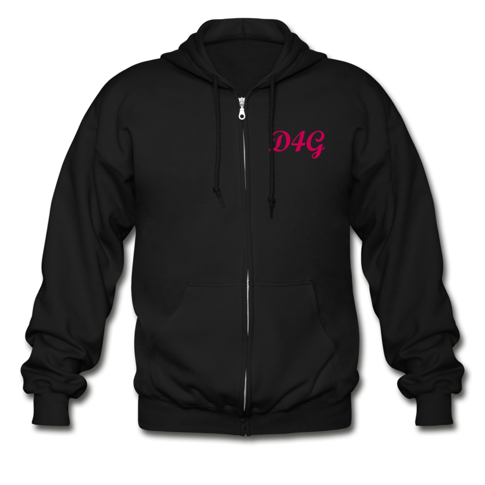 Pink IAM D4G Zip Hoodie - black