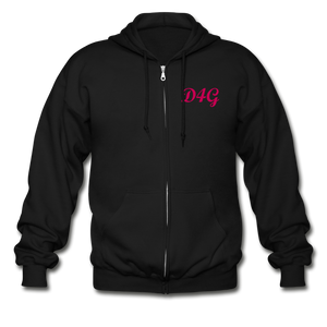 Pink IAM D4G Zip Hoodie - black