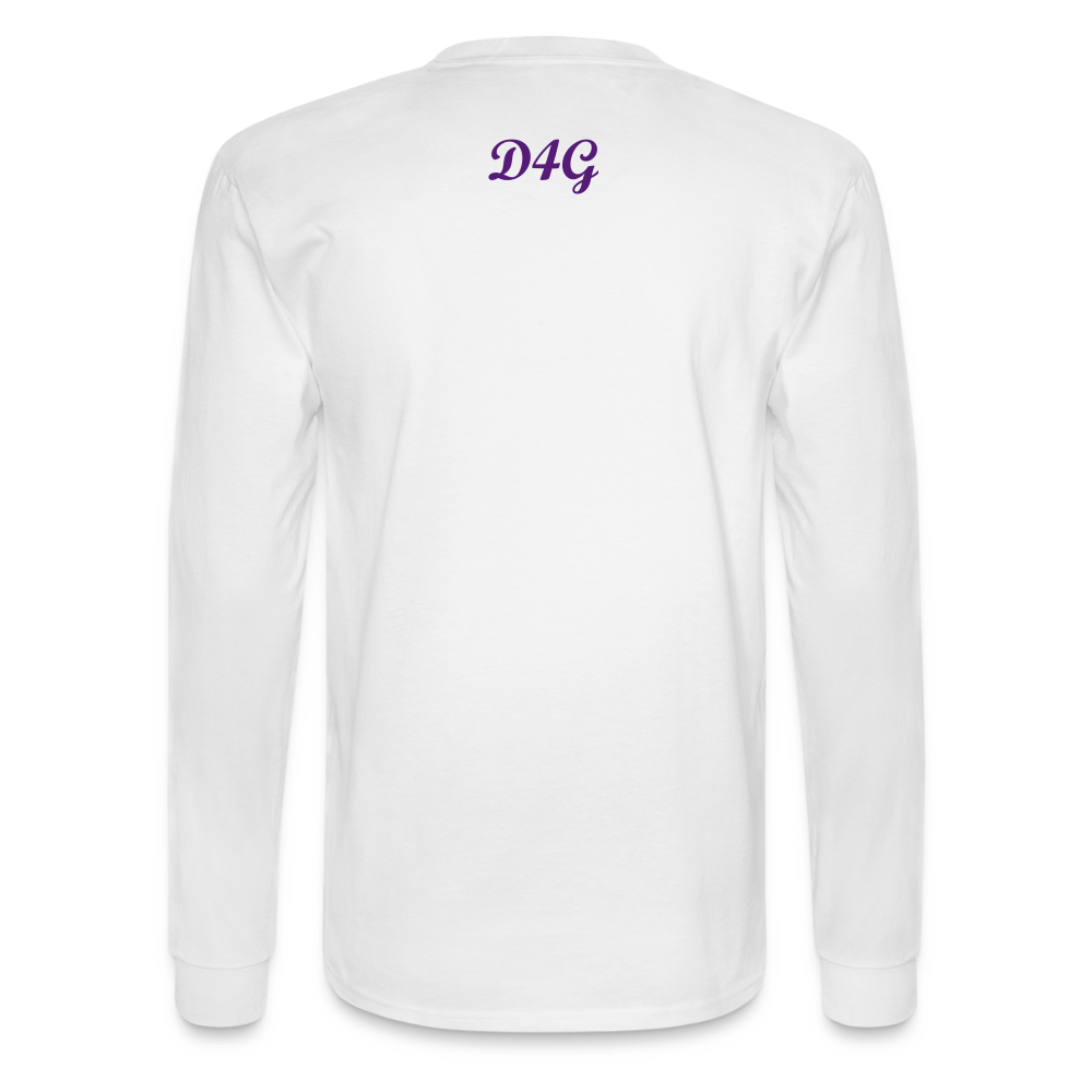 Unisex Purple I AM Long Sleeve T-Shirt - white